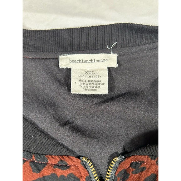 Beach Lunch Lounge Women’s Full Zip Leopard Print Jacket XXL - Picture 8 of 12